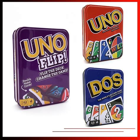 Use the special flip card to flip the deck and reveal an entirely new set of numbers, colors and jump into a new uno® experience with the uno flip!™ dlc! 【Ready Stock】Classic Card Game UNO Wild / UNO Flip / DOS Tin Box Edition English Version Card ...