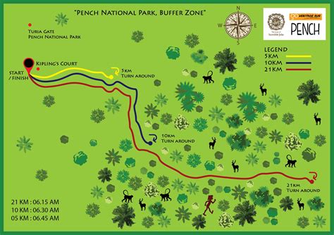 Ghr Pench Run Routes Pench National Park 5km 10km 21km