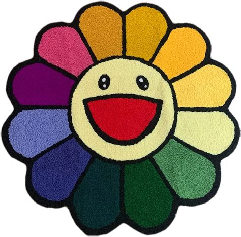 Lotus Atelier 30 In Cartoon Sunflower Rug For Room Smiley Face Rug