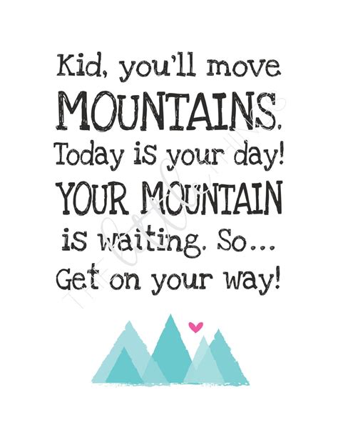 Move Mountains Print Kid Youll Move Mountains Teacher Room Etsy