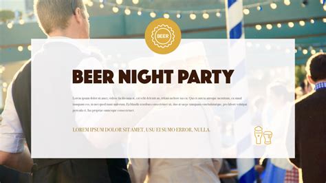 This free mockup set has two psd files one with standing position and other one is a floating render. Beer Night Party Keynote Presentation