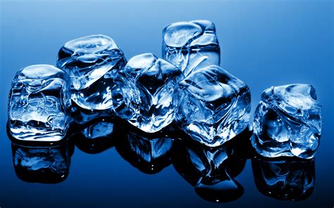 Download Wallpaper 2560x1600 Blue Theme Cold Ice Cubes Hd Background