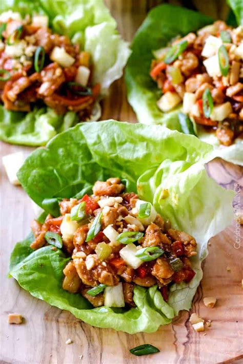 Thai Chicken Lettuce Wraps With The Best Sauce