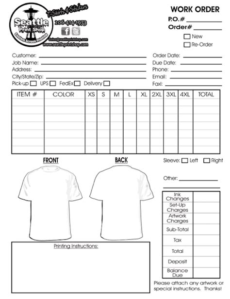 Available for pc, ios and android. Printable T Shirt Order Forms Templates