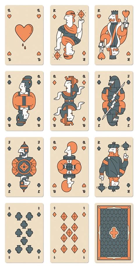 A Deck Of Custom Illustrated Playing Cards Featuring Historical Figures