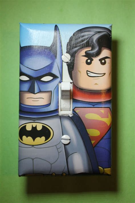 This can be made into photo prints and can be are you looking for some superhero bedroom ideas! Lego Batman and Superman superhero Light Switch Plate ...