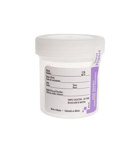 Wide Mouth Sterile Urine Sample Cups With Lids 90ml