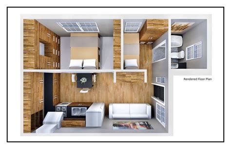 I've considered doing a tiny home community. 400 Square Foot House by Jordan Parke at Coroflot.com ...