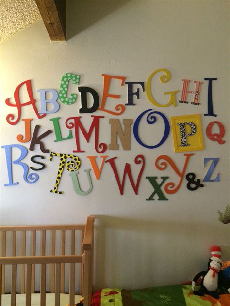 Wooden Alphabet Wall For Kids Room Alphabet Wall Wooden Alphabet