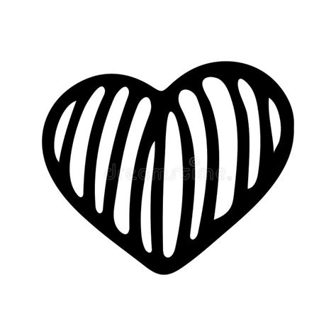 Hand Drawn Valentine Day Heart Vector Illustration Stock Vector