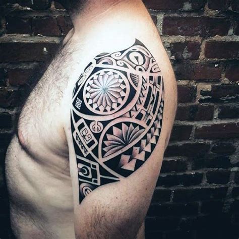 80 Tribal Shoulder Tattoos For Men Masculine Design Ideas