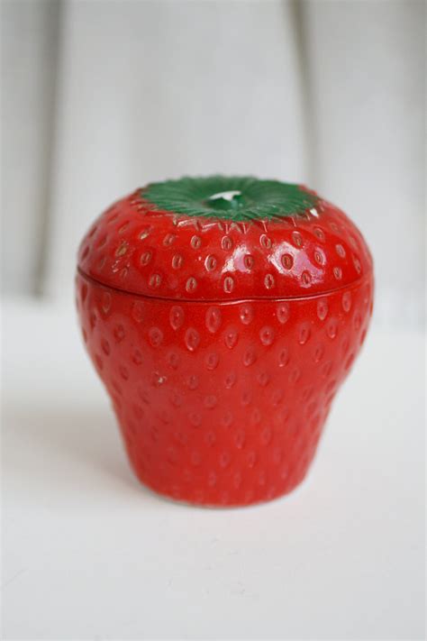 Vintage Hazel Atlas Milk Glass Strawberry Jelly Jar Strawberry Sugar