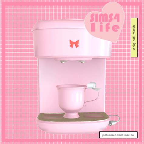 Functional Coffee Maker And Coffee Cup Override By Sims41ife From