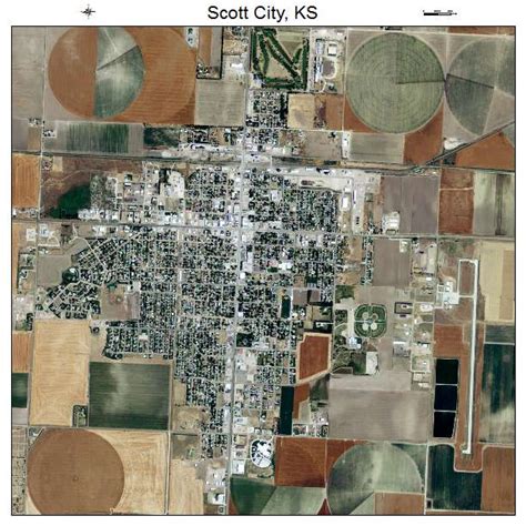 Aerial Photography Map Of Scott City Ks Kansas