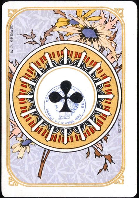 I am so ace why u people leavin me out. Entertainment - Playing card - Ace of Clubs - Art Nouveau ...