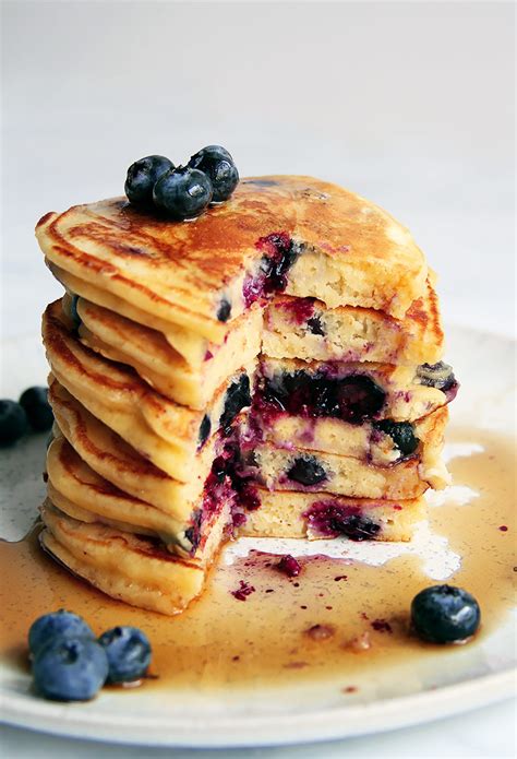 Fluffy Blueberry Pancakes Recipe Little Vienna