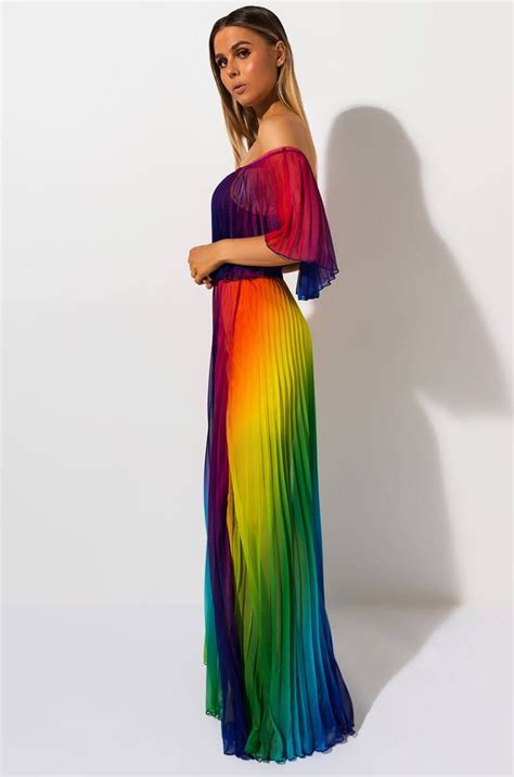 Taste The Rainbow Pleated Maxi Dress Rainbow Dress Rainbow Colored