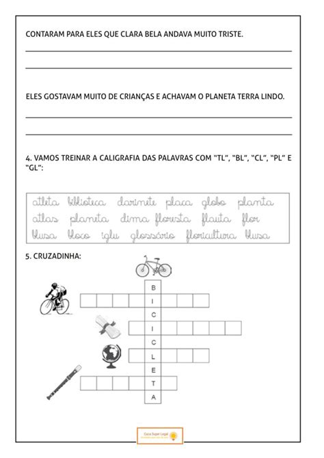 Ano Atividades De Ortografia Bl Cl Fl Gl Pl Leitura E Interpreta O De Texto Cuca