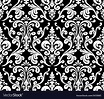 Seamless elegant damask pattern black and white Vector Image