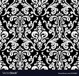 Seamless elegant damask pattern Black and white Vector Image
