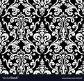 Seamless elegant damask pattern black and white Vector Image