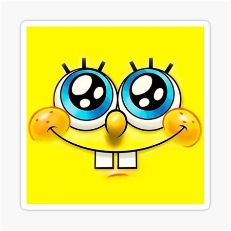 Cute Spongebob Squarepants Face Sticker For Sale By Darcyartsy