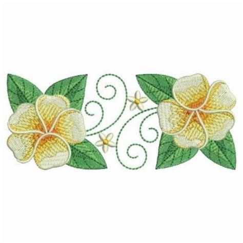 Plumeria Flowers Machine Embroidery Design Embroidery Library At