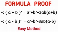 ( a+b )³ = a³+b³+3ab(a+b) and ( a-b )³ = a³-b³-3ab(a-b) formula proof ...