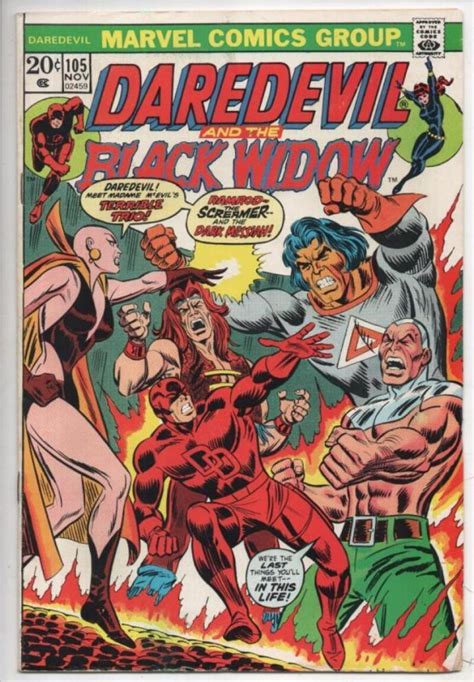 Daredevil 105 Fnvf Moon Dragon Murdock Black Widow 1964 1973 Marvel Comic Books Bronze