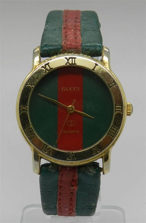 Vintage Mens Gucci Leather Watch Oct 16 2013 Nico Auctions In De