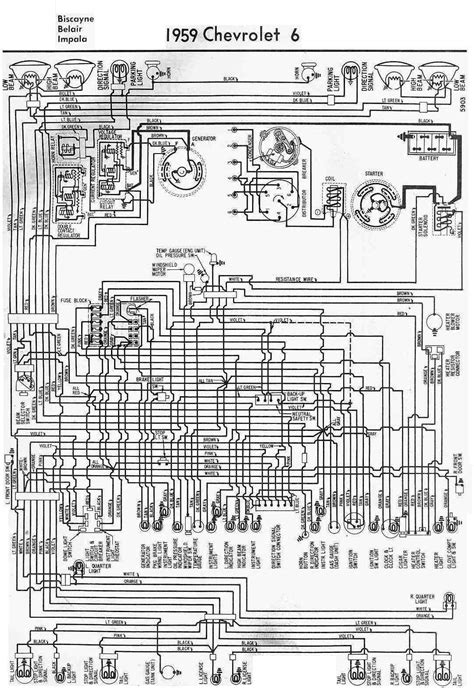 Chevrolet Biscayne Belair Impala Complete Wiring Diagram All