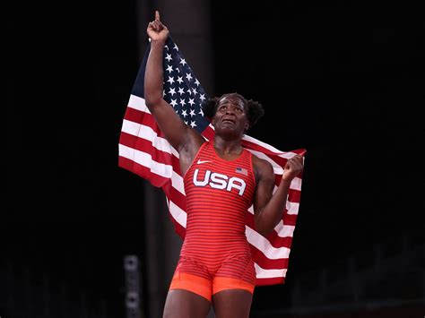 Tamyra Mensah Stock Becomes First Black Woman To Win Olympic Gold In