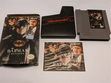 Batman Returns For Nes Game Box And Instruction Box And Instruction