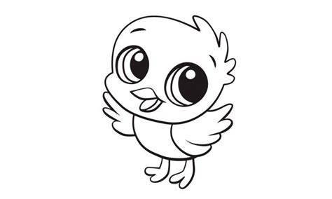 Dibujo De Pollito Para Colorear En Una Lamina Infantil Para Ni Os