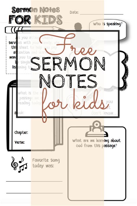 Church Bulletin And Sermon Notes For Kids Free Download — Reformed Mama