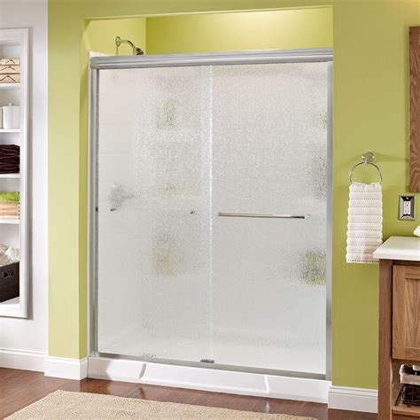 Delta Simplicity 60 In X 70 In Semi Frameless Traditional Sliding Shower Door In Chrome With