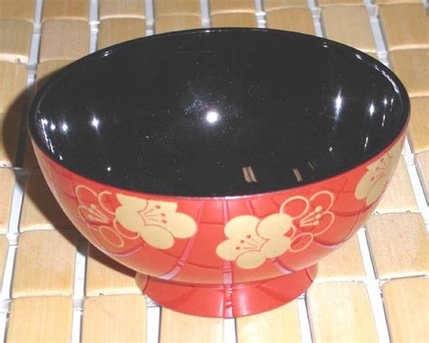 Japanese Plastic Lacquer Rice Soup Bowl Sakura Japan Bargain Inc