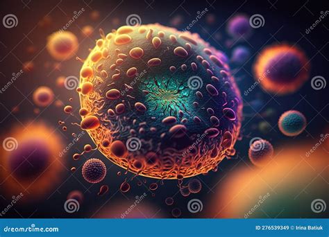 Human Cell Embryonic Stem Cell Microscope Stock Image Image Of