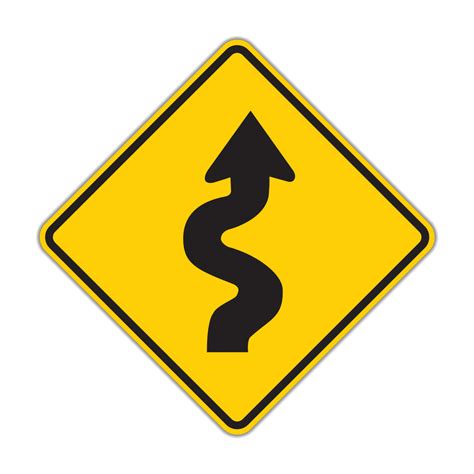 W1 5 Winding Road Hall Signs