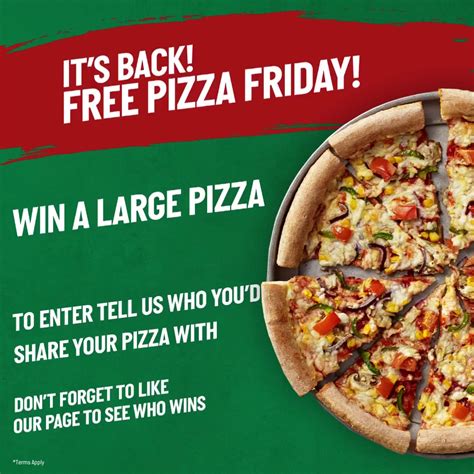 🍕 🥳 Free Pizza Friday Is Back 🥳 🍕 Win Yourself A Treat For The Weekend