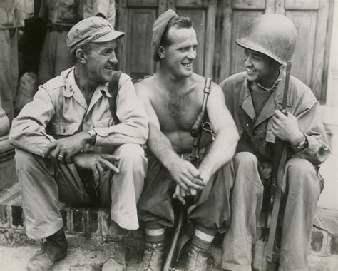 Three Allied Soldiers Meeting In Kyaukme Burma 1945 The Digital