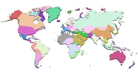 World Political Map 3d