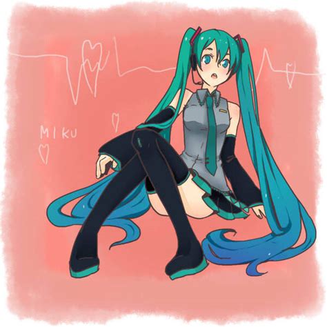 Hatsune Miku Vocaloid Artist Request Non Web Source Source Request 1girl Aqua Eyes Aqua