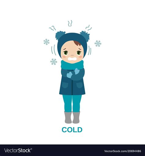 Cold Weather Girl Royalty Free Vector Image Vectorstock