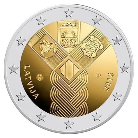 We would like to help you find the right item. Latvia 2 Euro 100 Years Baltic States 2018 unc, 3,45 ...