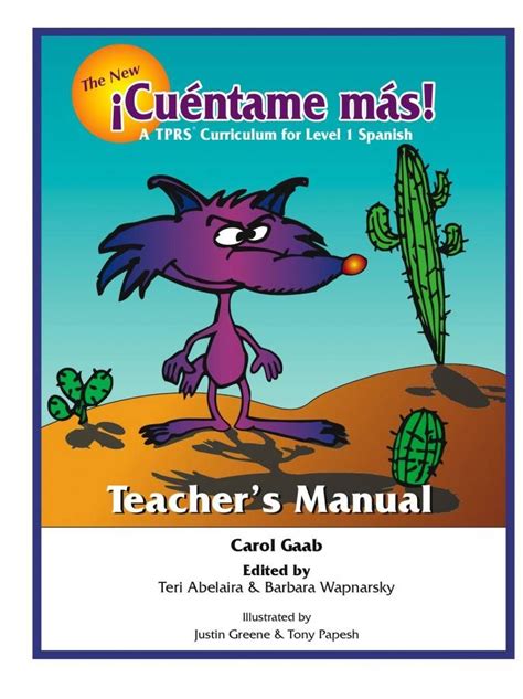 The New ¡cuéntame Más Teachers Manual Teacher Manual Teachers