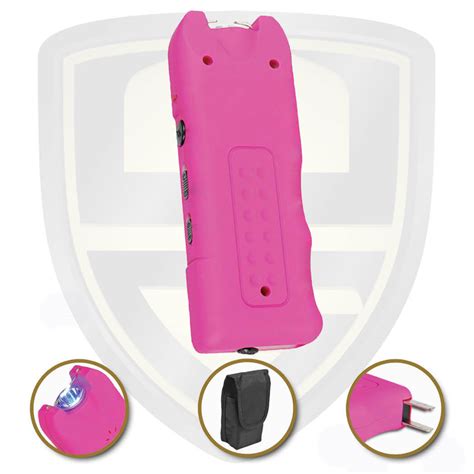 Multifunction Stun Gun Alarm Flashlight Pink Free Shipping