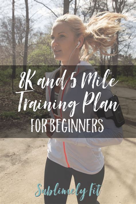 8k And 5 Mile Training Plan For Beginners Sublimely Fit Workout