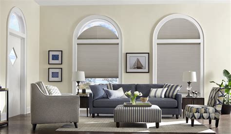Dress your windows in clean, understated style with this classic roman shade. Arched window treatments with sliding door curtains with ...