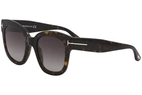 Tom Ford Womens Beatrix 02 Tf613 Tf613 52t Dark Havana Square Sunglasses 52mm